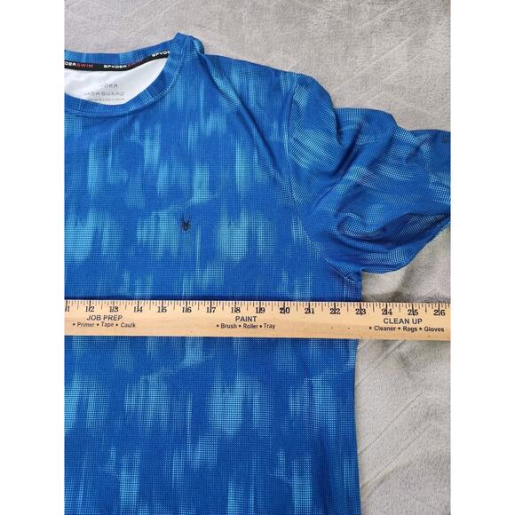 Spyder Swim Rash Guard Shirt Short Sleeve UPF 30+ Surf Quick Dry Men's Large - Picture 6 of 9